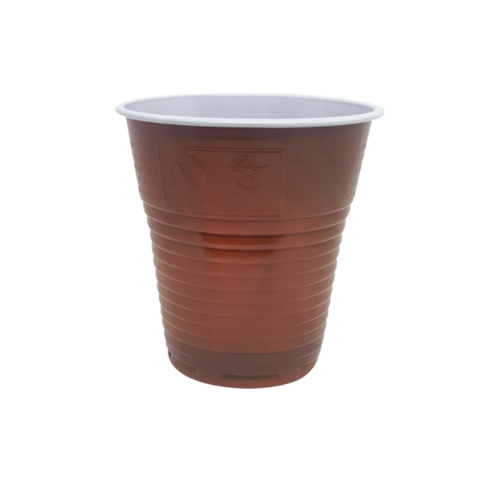 100 Bicchieri cappuccino 165 cc in plastica marrone
