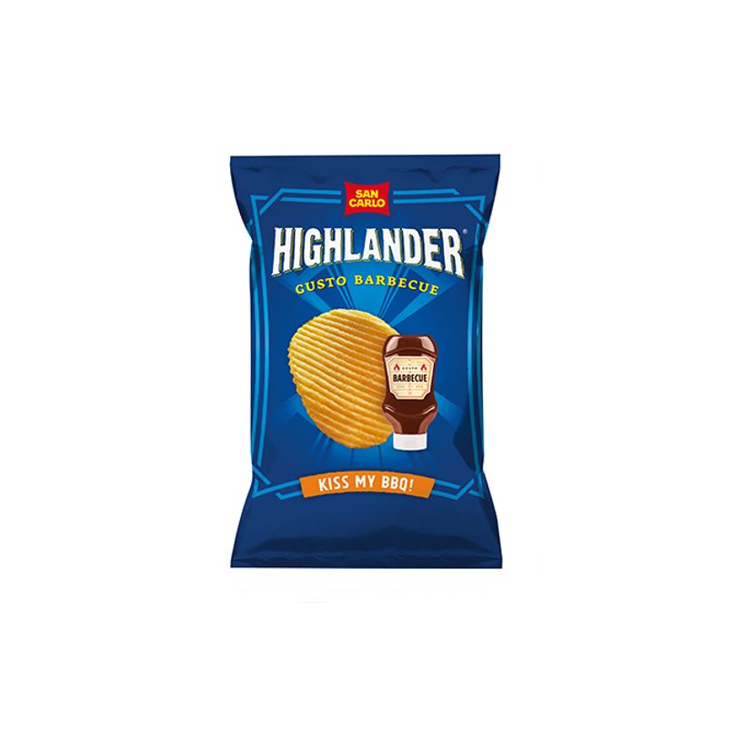 42 confezioni patatine San carlo Highlander barbecue gr 25