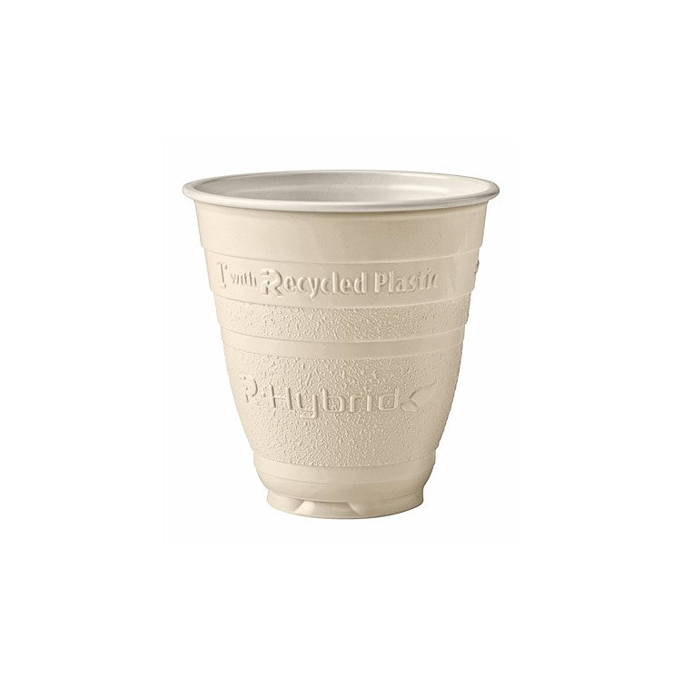 Bicchieri Hybrid Avorio con Plastica Riciclata 165 cc - Scatola da 3000 pz