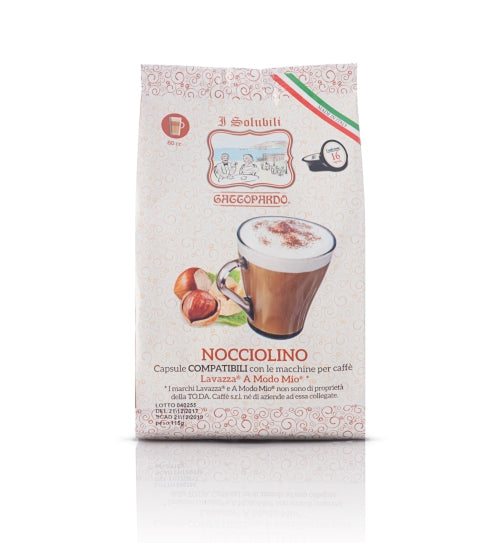 Capsule compatibili Lavazza a modo mio nocciolino Toda Gattopardo confezione 16 pezzi