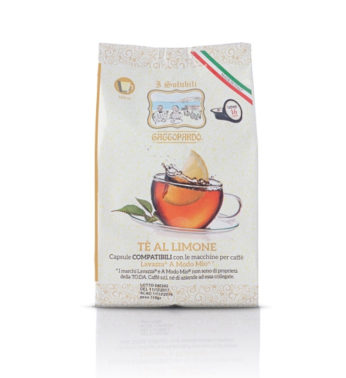 Capsule compatibili Lavazza a modo mio the limone Toda Gattopardo confezione 16 pezzi