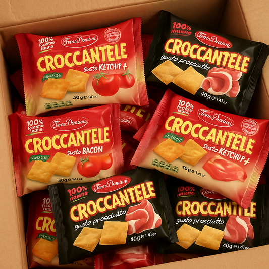 Mix Croccantele Forno Damiani 30 pezzi – Ketchup, Bacon e Prosciutto