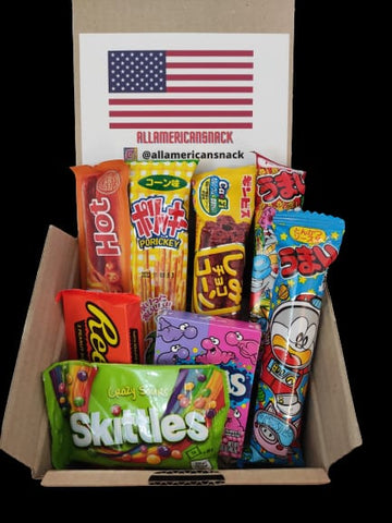 Mistery box snack Americani + snack Giapponesi 8 pezzi